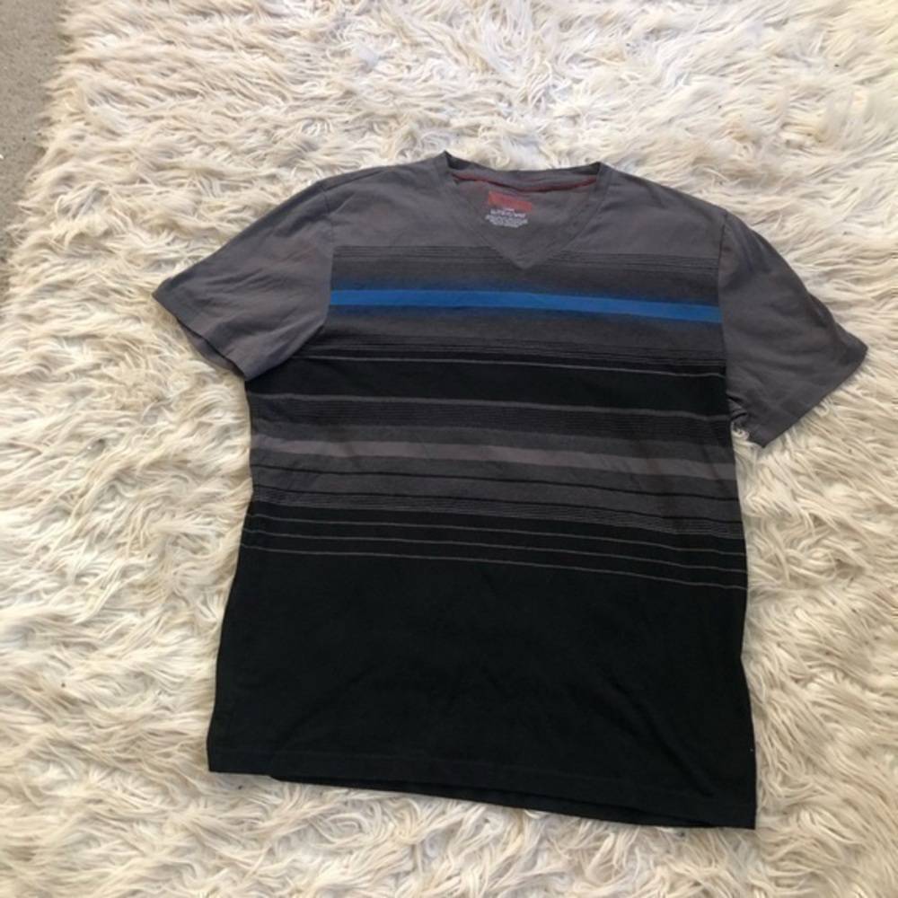 Alfani Shirt Men’s Slim Fit Short Sleeve Striped Shirt